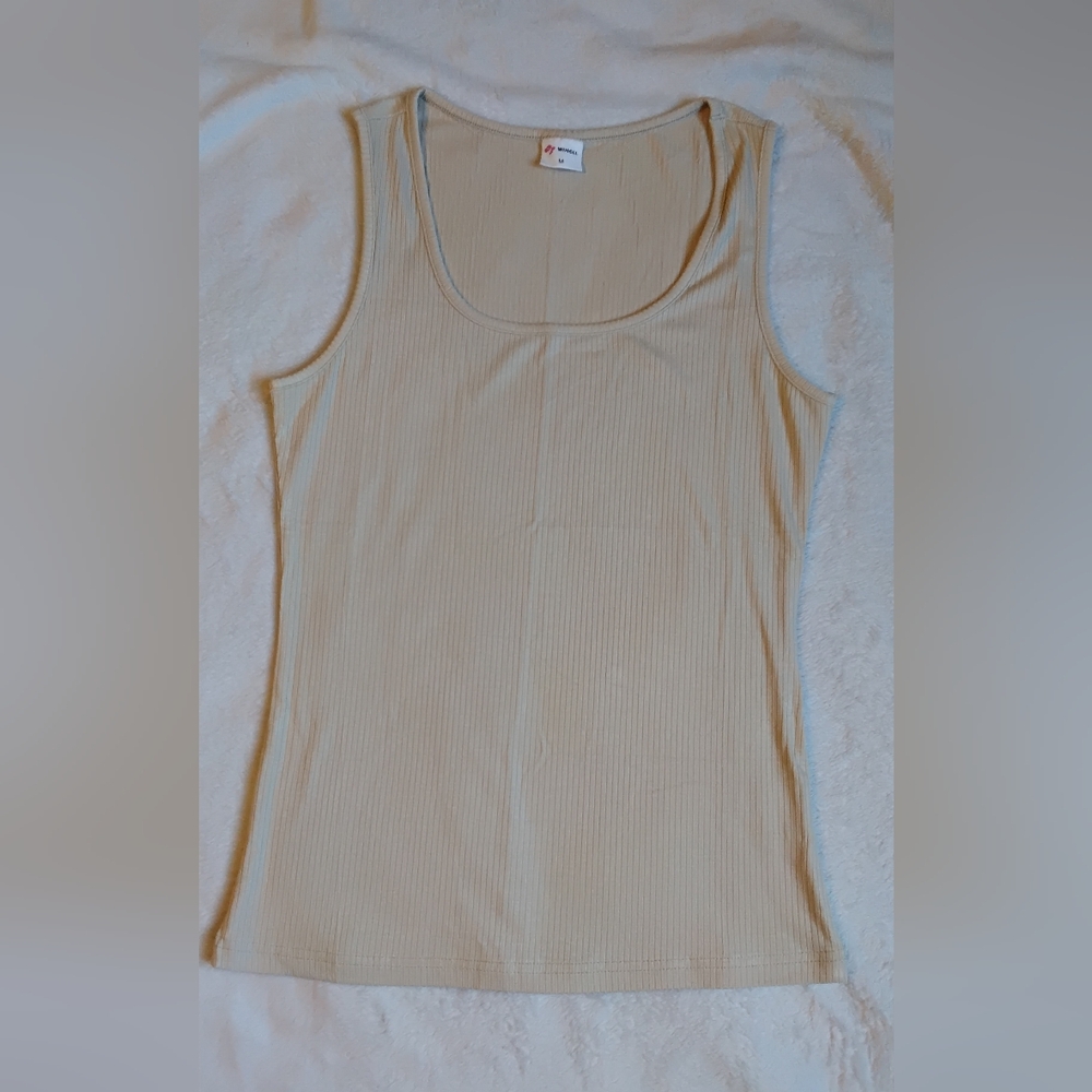 💥💥5 For 10❤️❤️ Be Sure To Bundle Chic Beige Ribbed Tank Top